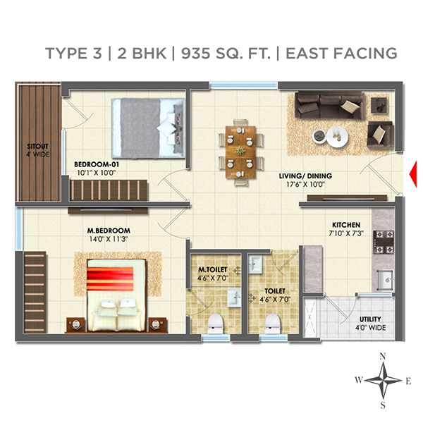 2 BHK residential apartments for sale in Balanagar Hyderabad